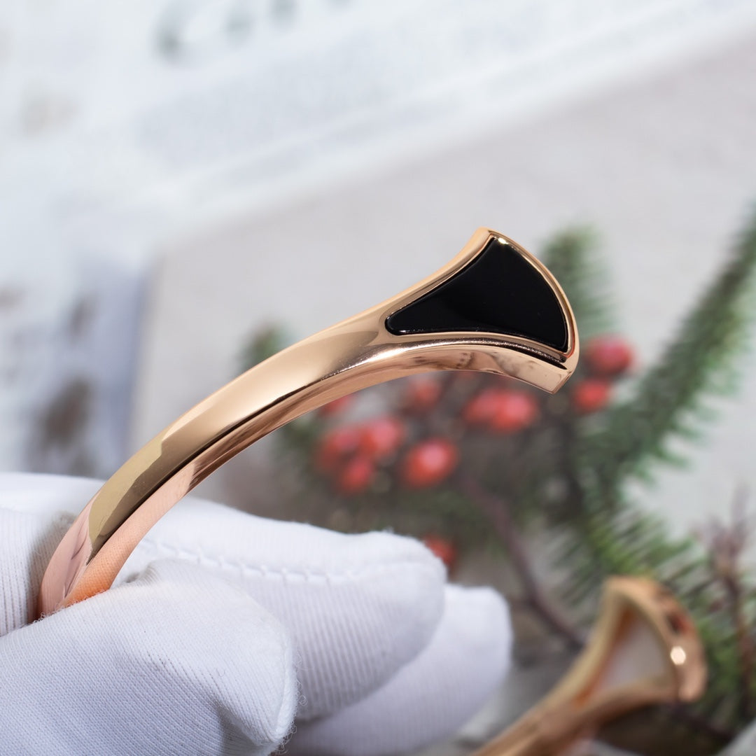 BVLGARI DREAM BRACELET OPEN PINK GOLD MOP