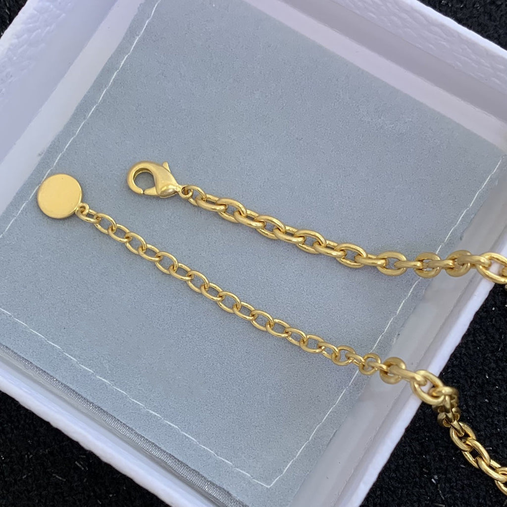 DIOR CD PEDANT MOP STAR GOLD NECKLACE