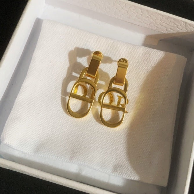 DIOR CD EARRINGS GOLD