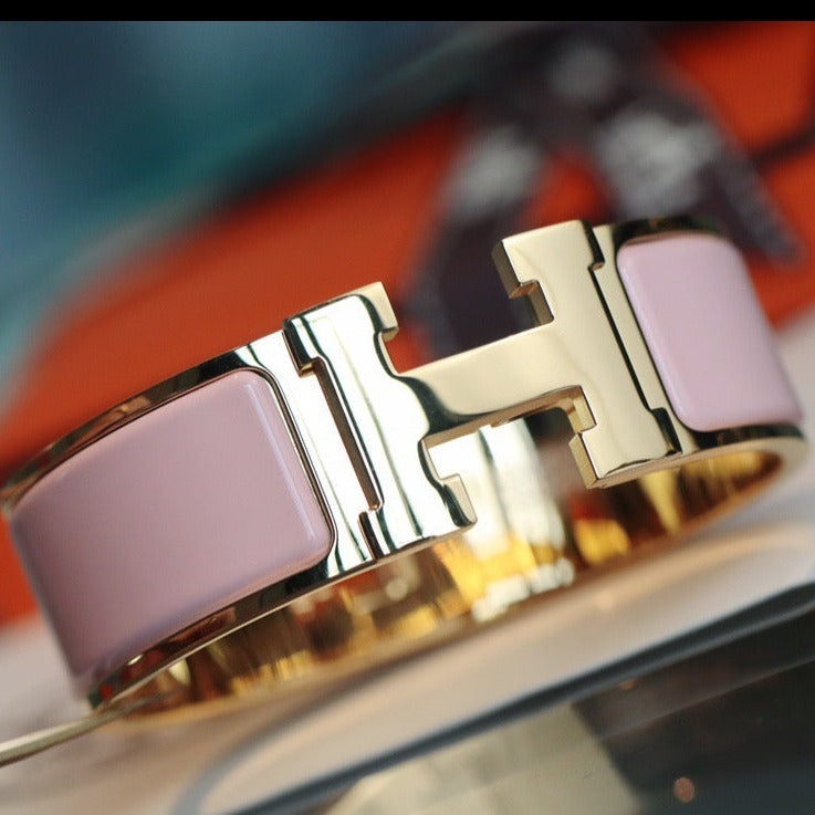 HERMES H BRACELET 18MM GOLD