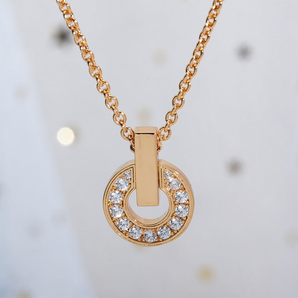 BVLGARI GARI NECKLACE PINK GOLD DIAMOND