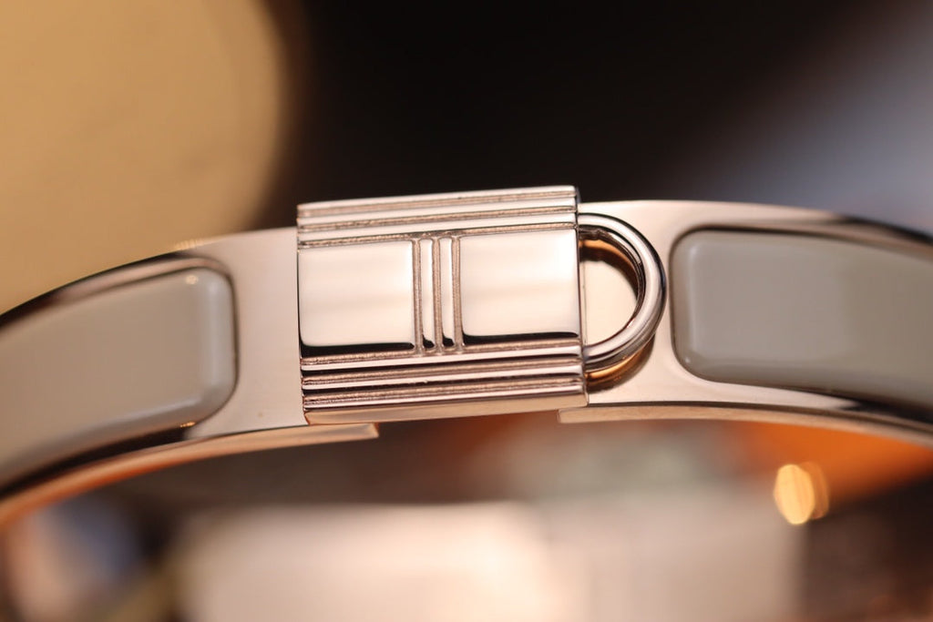 HERMES H LOCK BROWN BRACELET 12MM