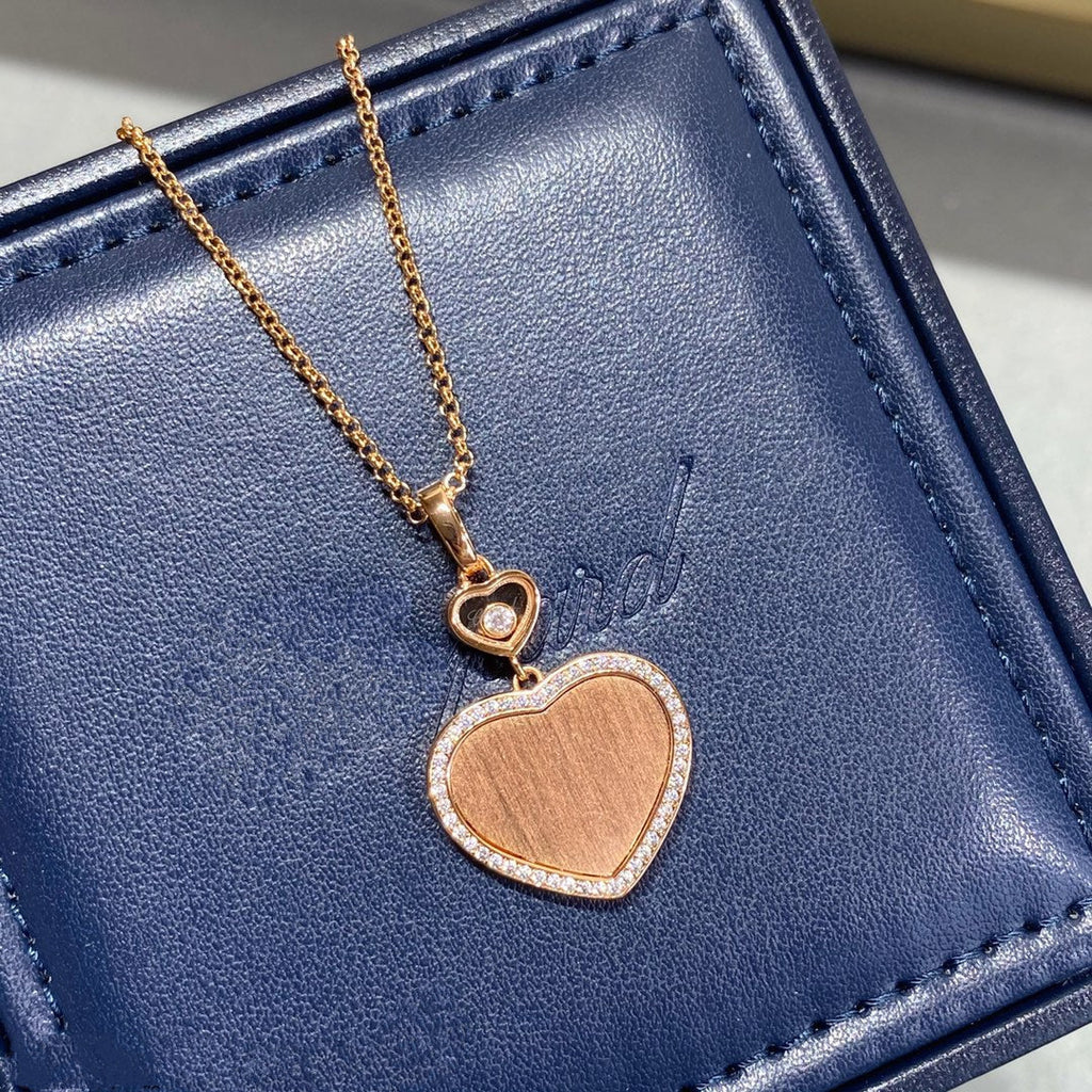CHOPARD HAPPY HEART GOLD DIAMOND NECKLACE