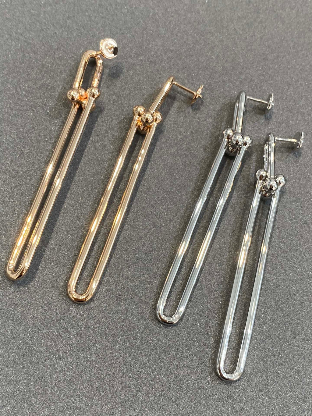 TIFFANY HARDWEAR DOUBLE LONG LINK EARRINGS