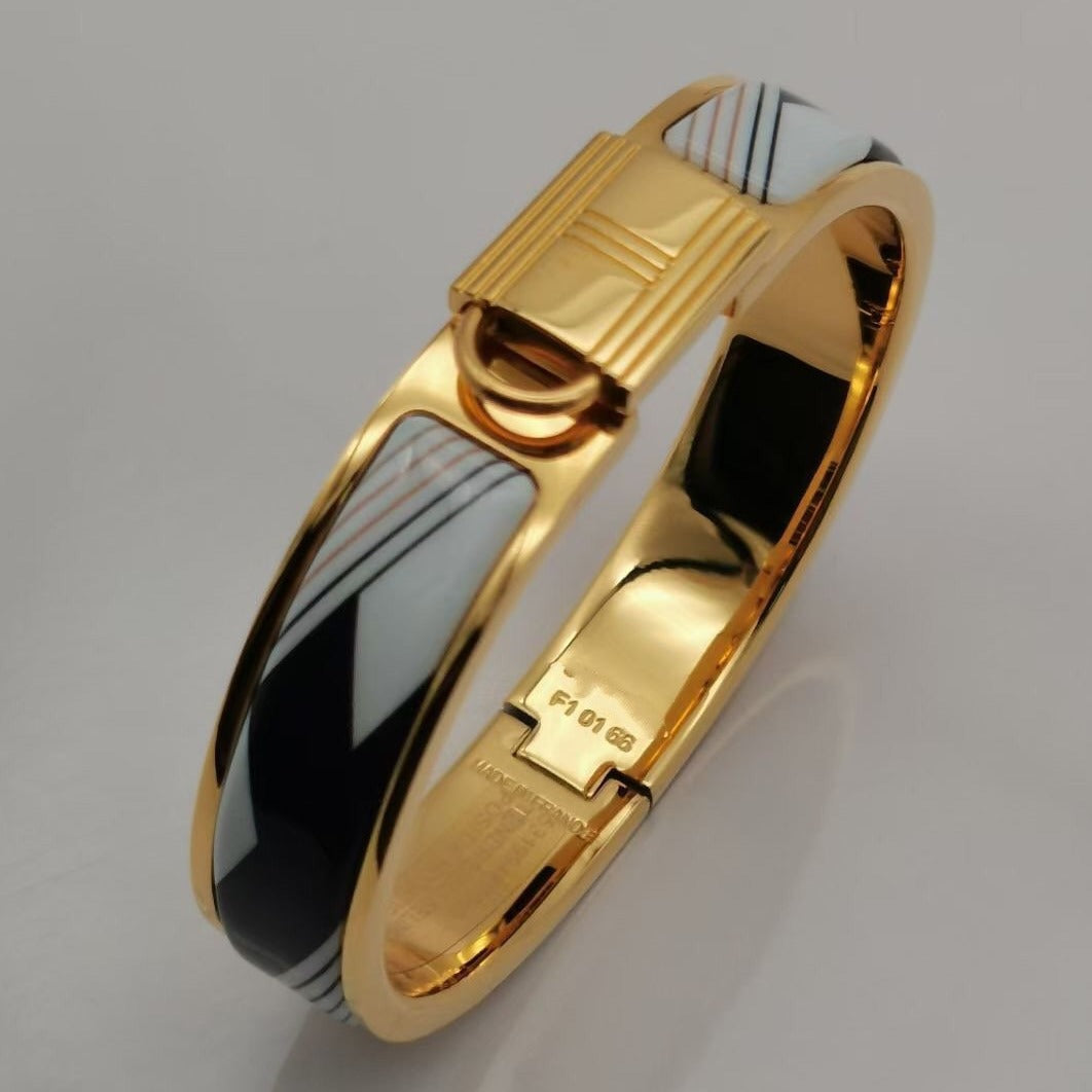 HERMES H LOCK MULTICOLOR BRACELET 12MM