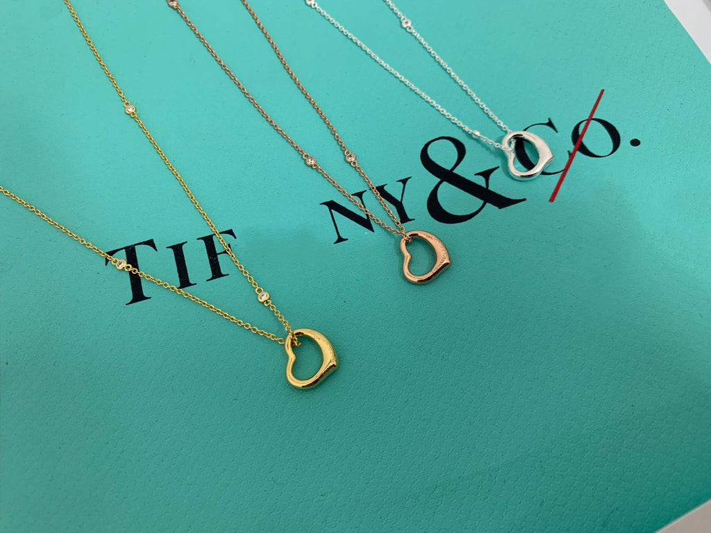 TIFFANY HEART NECKLACE PENDANT STERLING