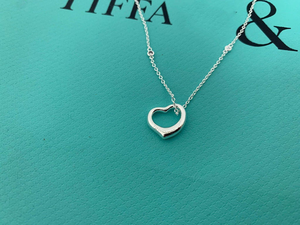 TIFFANY HEART NECKLACE PENDANT STERLING