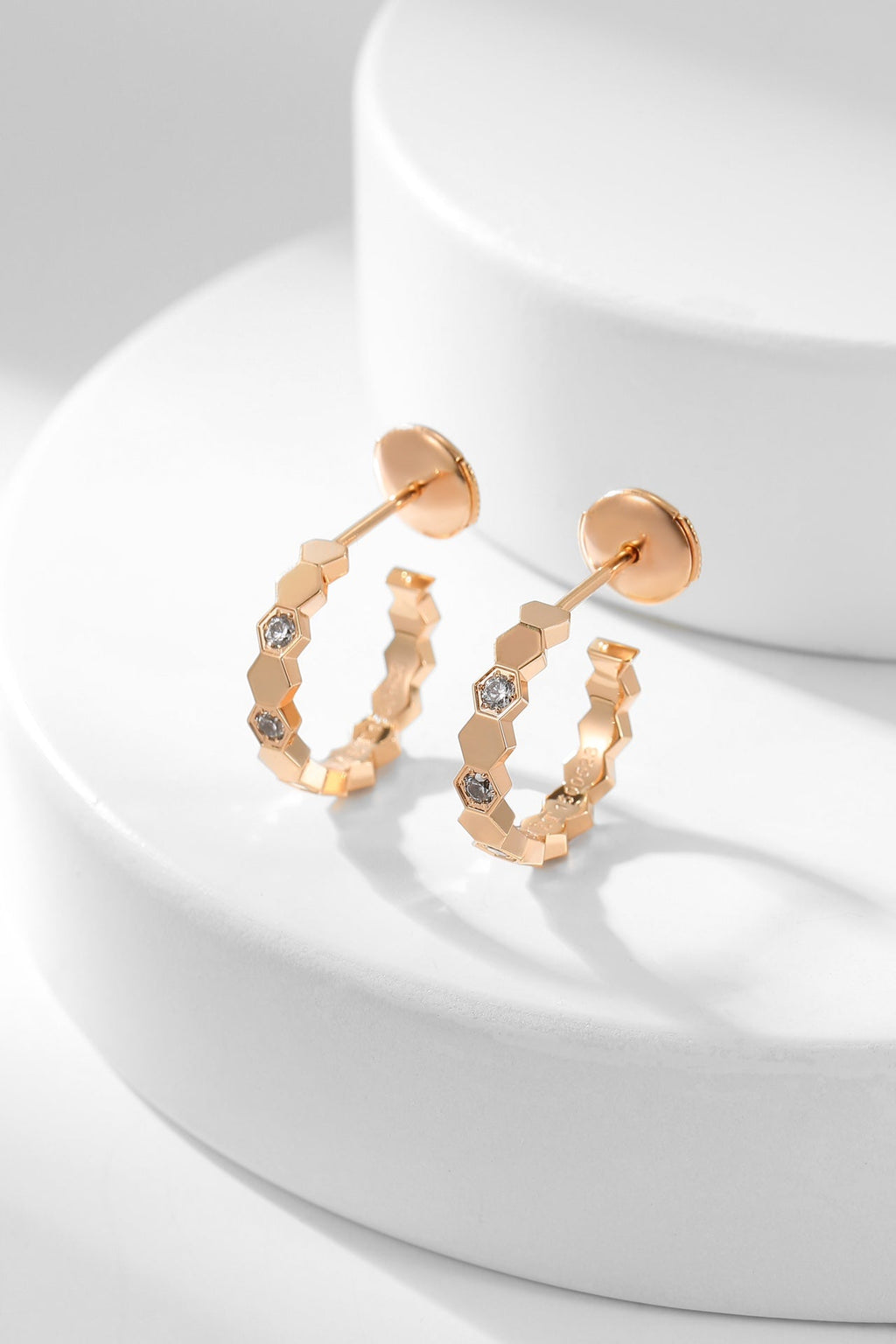 CHAUMET BEE LOVE DIAMOND HOOP EARRINGS