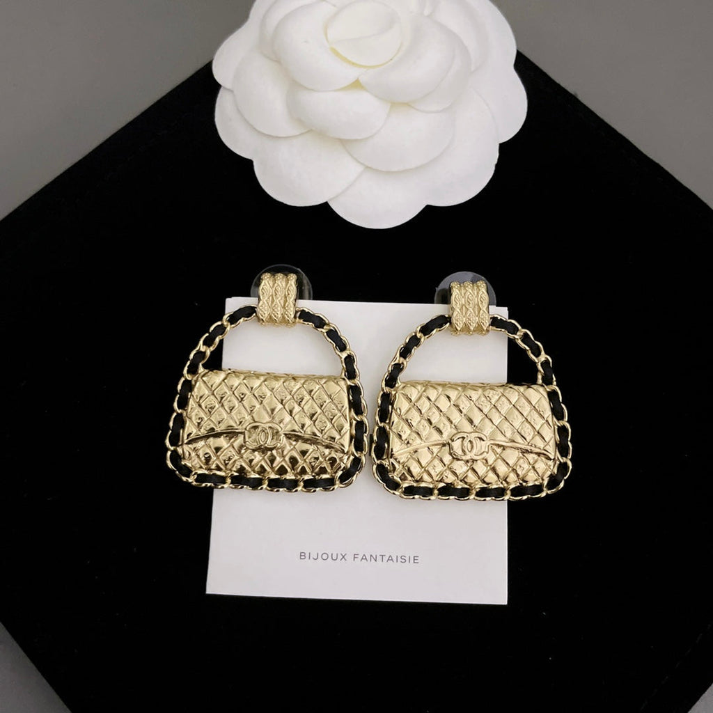 Chanel Flap Bag Stud Earrings