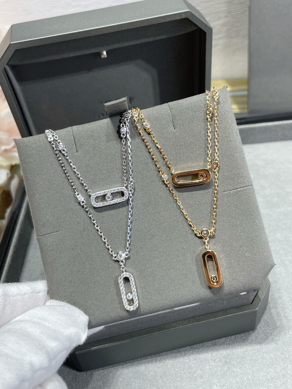 MESSIKA MOVE 2 ROW DIAMOND NECKLACE
