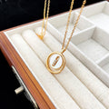 MESSIKA LUCKY MOVE MOP PINK GOLD NECKLACE