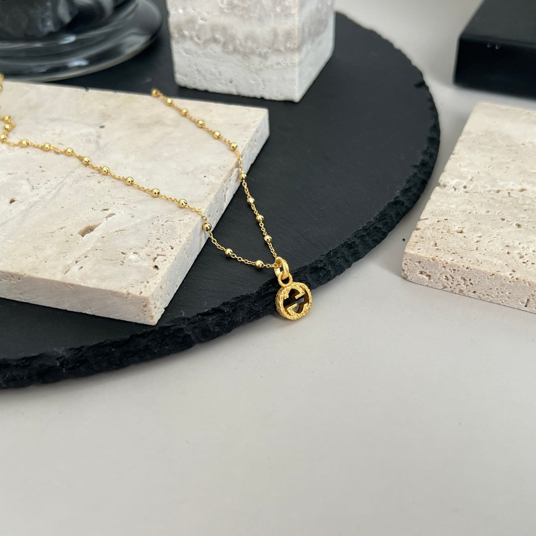GUCCI GG BALL CHAIN GOLD NECKLACE