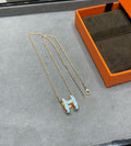 HERMES POP H SKY BLUE NECKLACE