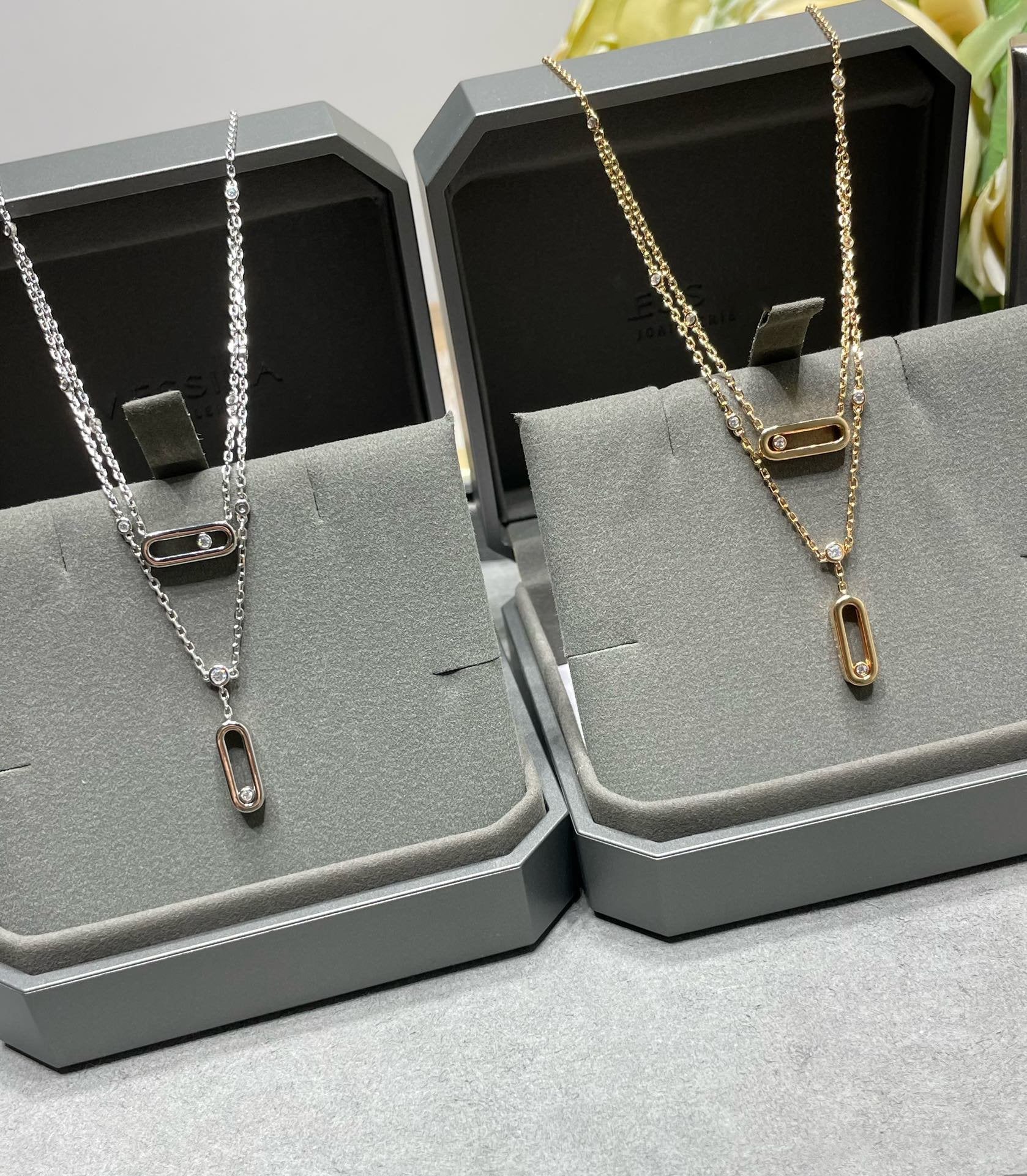 MESSIKA MOVE UNO 2 ROW DIAMOND NECKLACE