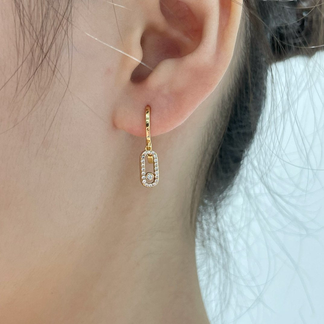 MESSIKA MOVE UNO HOOP DIAMOND EARRINGS