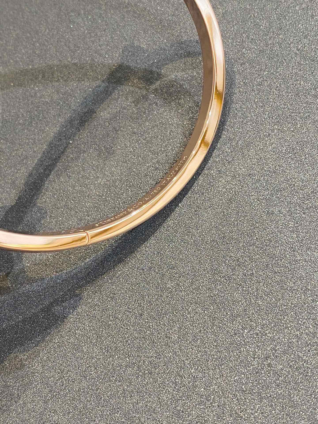 TIFFANY NARROW T1 HINGED BANGLE DIAMOND PINK GOLD
