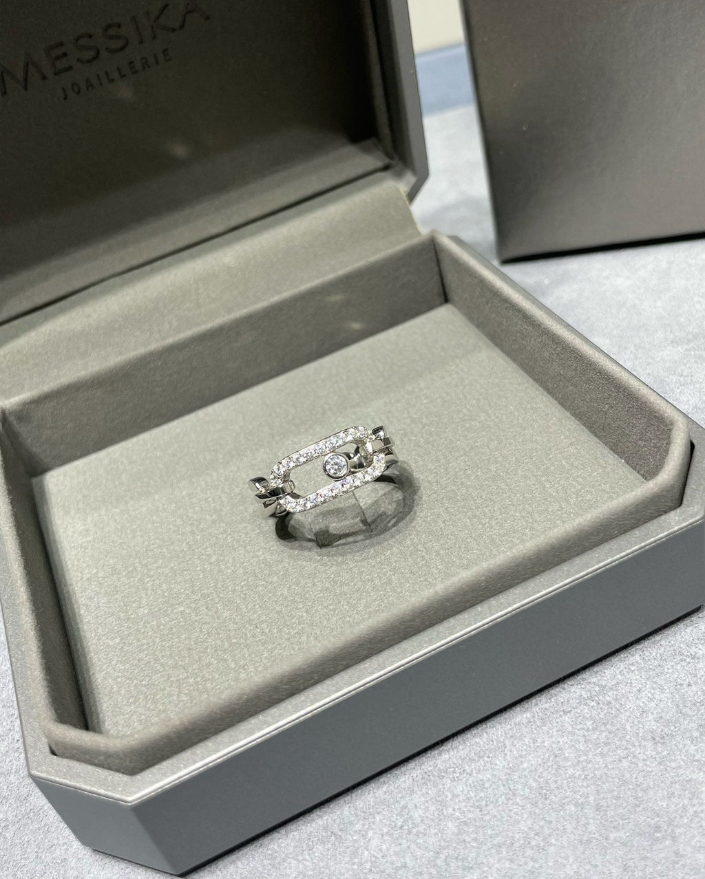 MESSIKA MOVE LINK DIAMOND PAVED RING