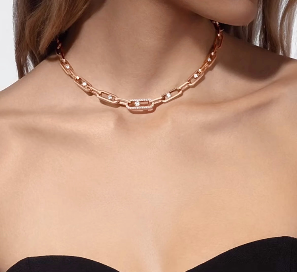 MESSIKA MOVE LINK DIAMOND NECKLACE