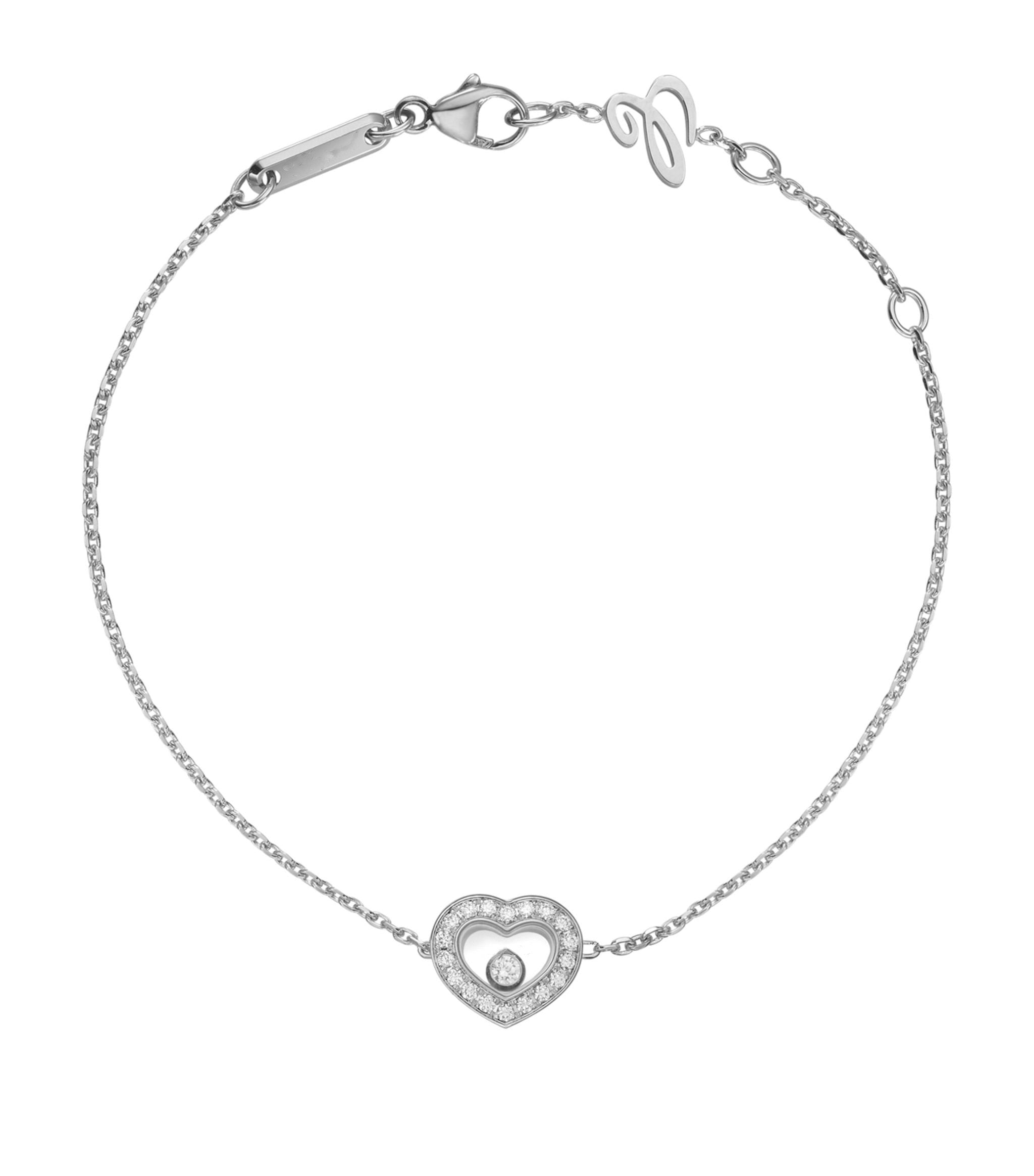 CHOPARD HAPPY HEART BRACELET SILVER DIAMOND