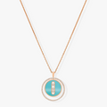 MESSIKA LUCKY MOVE 3 DIAMONDS TURQUOISE PINK GOLD DIAMOND NECKLACE