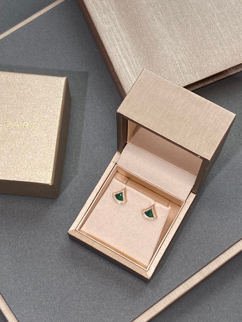 BVLGARI DIVAS DREAM EARRINGS PINK GOLD DIAMOND