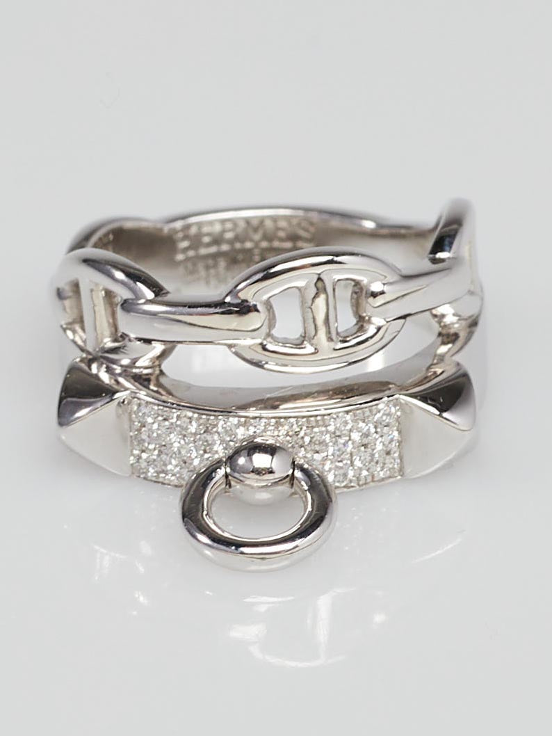HERMES KELLY DIAMONDS RING