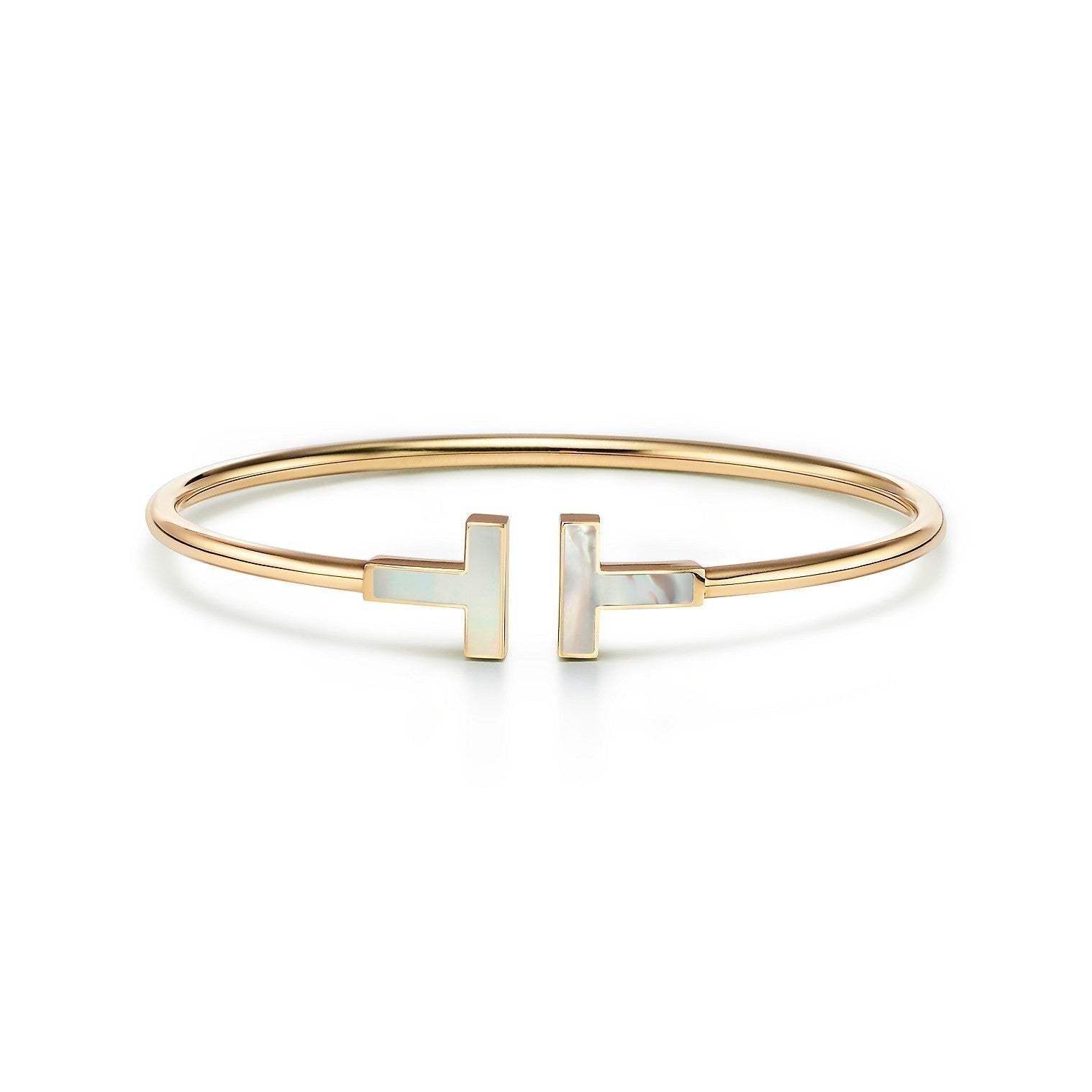 TIFFANY T BRACELET 1.8MM MOP PINK GOLD