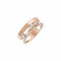 MESSIKA MOVE ROMANE PINK GOLD AND SILVER DIAMOND RING