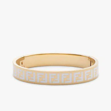 FENDI FOREVER F GOLD BRACELET WHITE