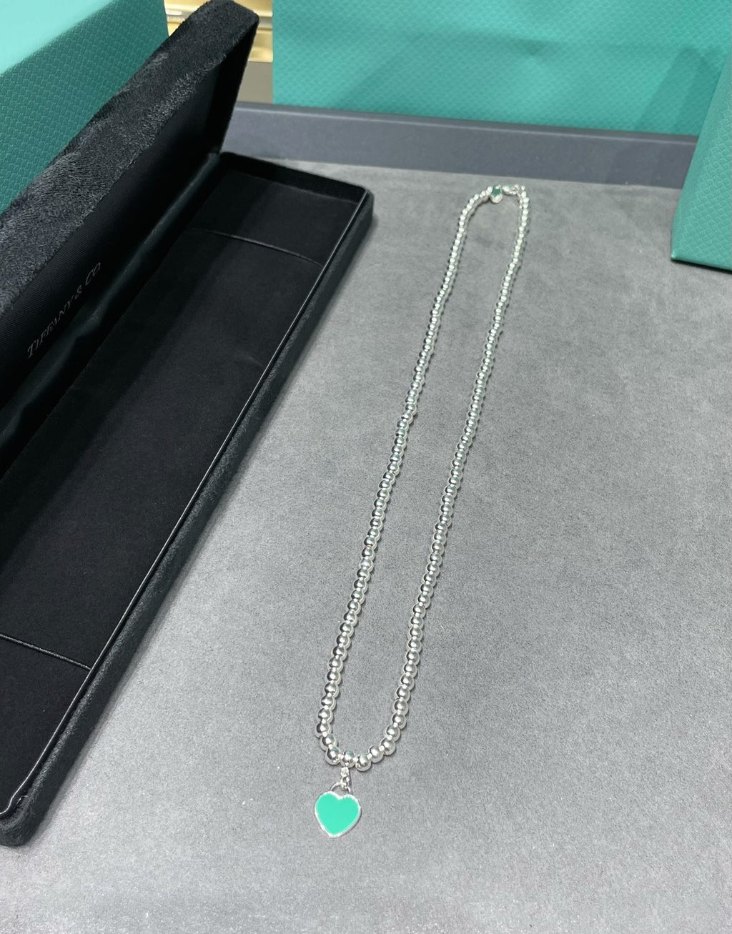 TIFFANY RETURN TO TIF SILVER BEAD NECKLACE