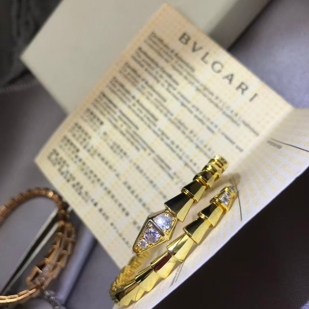BVLGARI Bvlgari Serpenti Viper Pave Diamond Bracelet