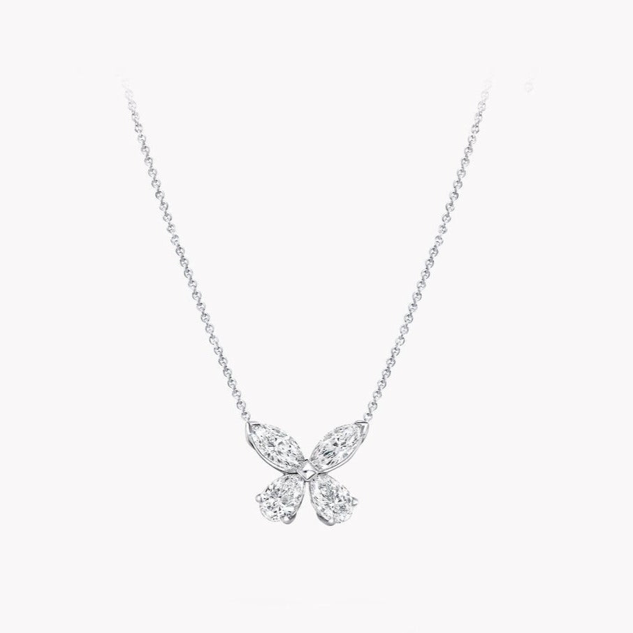 GRAFF CLASSIC BUTTERFLY SILVER DIAMOND NECKLACE