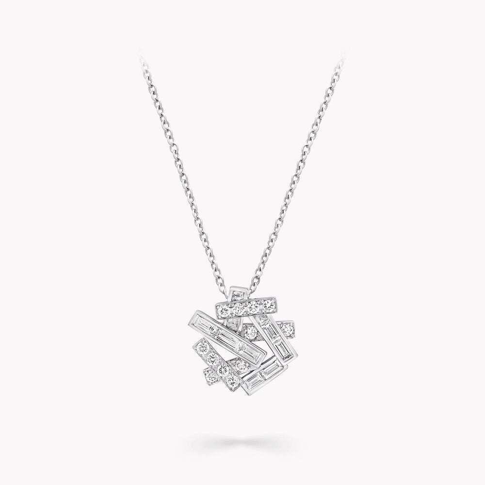 GRAFF THREADS SILVER DIAMOND NECKLACE