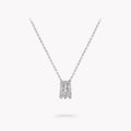 GRAFF LAURENCE SIGNATURE TRIPLE PAVED SILVER DIAMOND NECKLACE