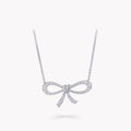 GRAFF TILDA BOW MINI SILVER DIAMOND NECKLACE