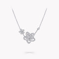 GRAFF WILD FLOWER DOUBLE SILVER DIAMOND NECKLACE