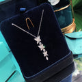 TIFFANY MIXED CLUSTER DIAMOND DROP PENDANT