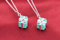 TIFFANY BLUE BOX CHARM NECKLACE