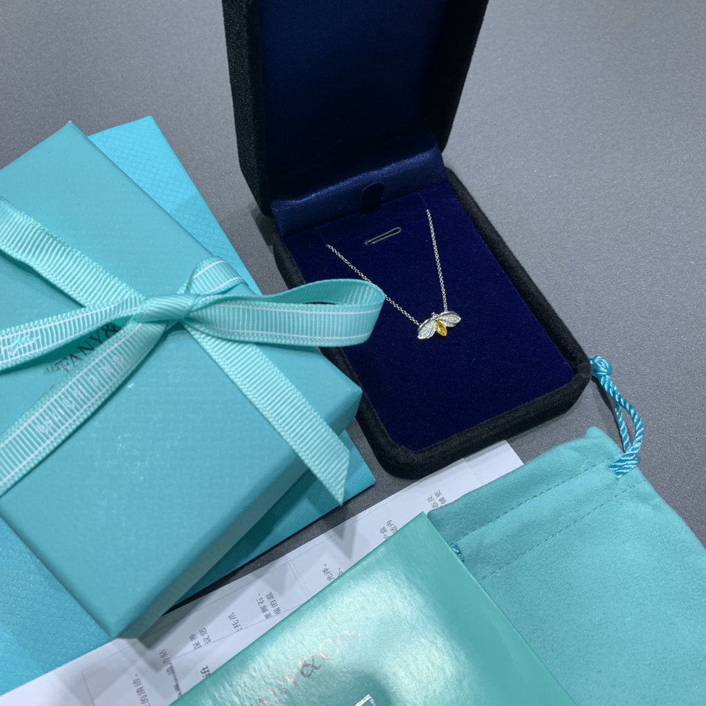 TIFFANY PAPER FLOWERS YELLOW DIAMOND FIREFLY PENDANT