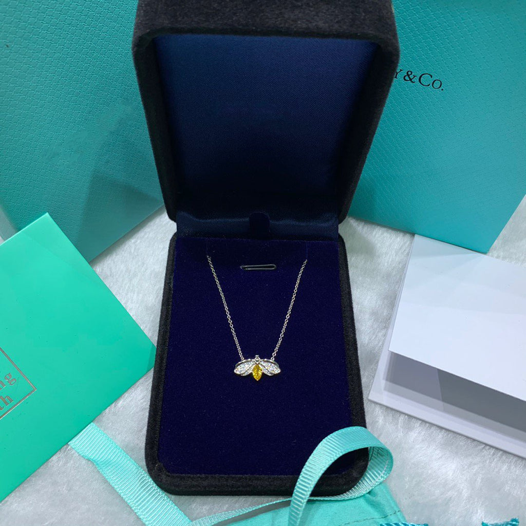TIFFANY PAPER FLOWERS YELLOW DIAMOND FIREFLY PENDANT