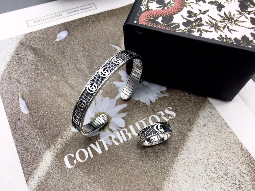 GUCCI GG BRACELET DOUBLE G SILVER