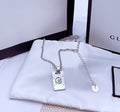 GUCCI GG GHOST STERLING SILVER SKULL NECKLACE