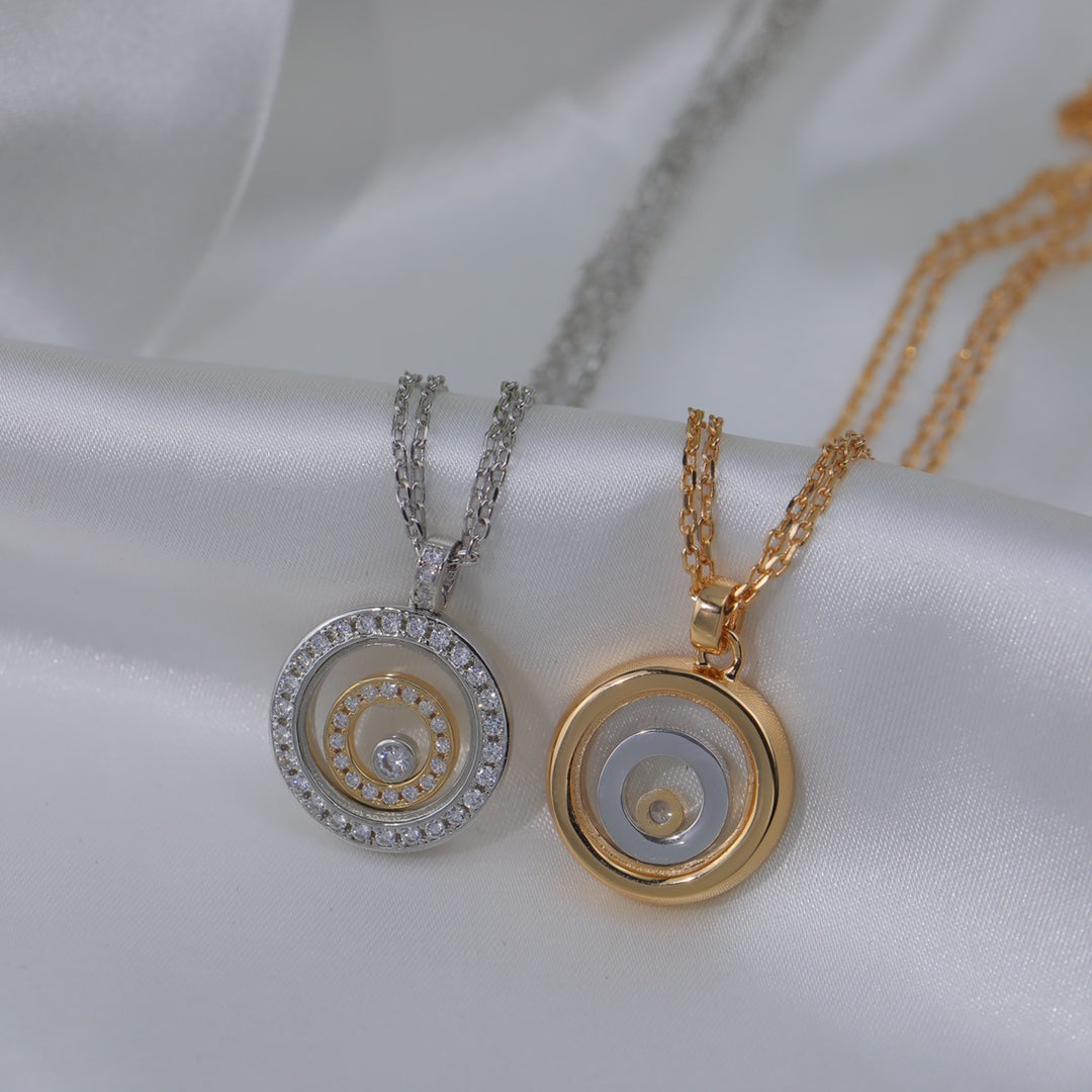CHOPARD HAPPY HEART DIAMOND SILVER NECKLACE