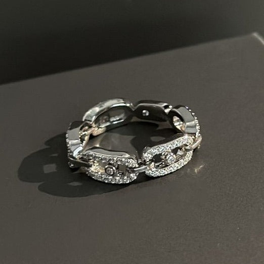 MESSIKA MOVE UNO RING PAVED SILVER DIAMOND