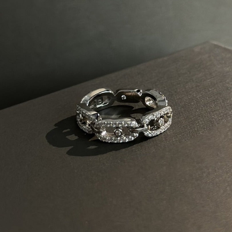 MESSIKA MOVE UNO RING PAVED SILVER DIAMOND