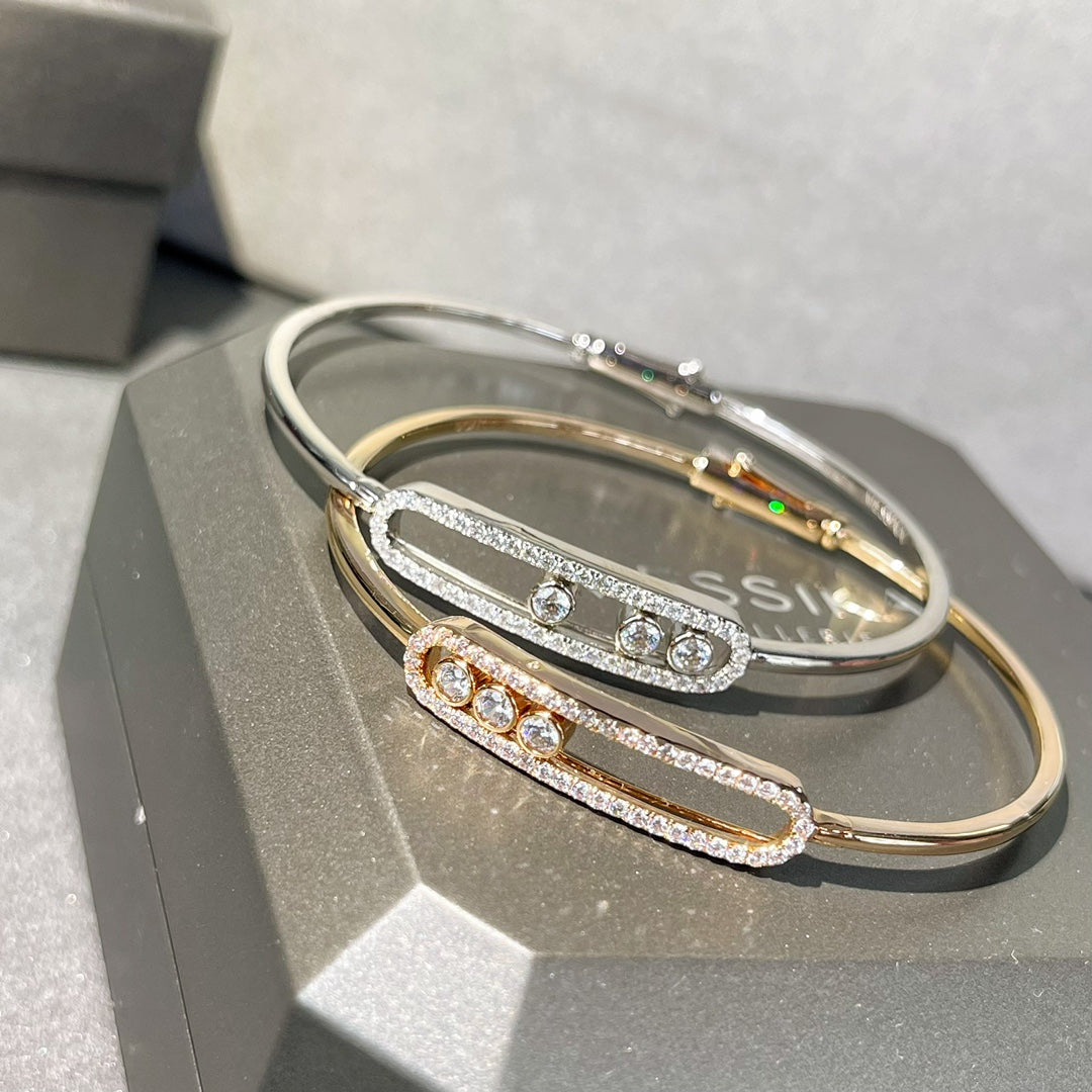 MESSIKA MOVE UNO PAVED FLEX BANGLE DIAMOND BRACELET