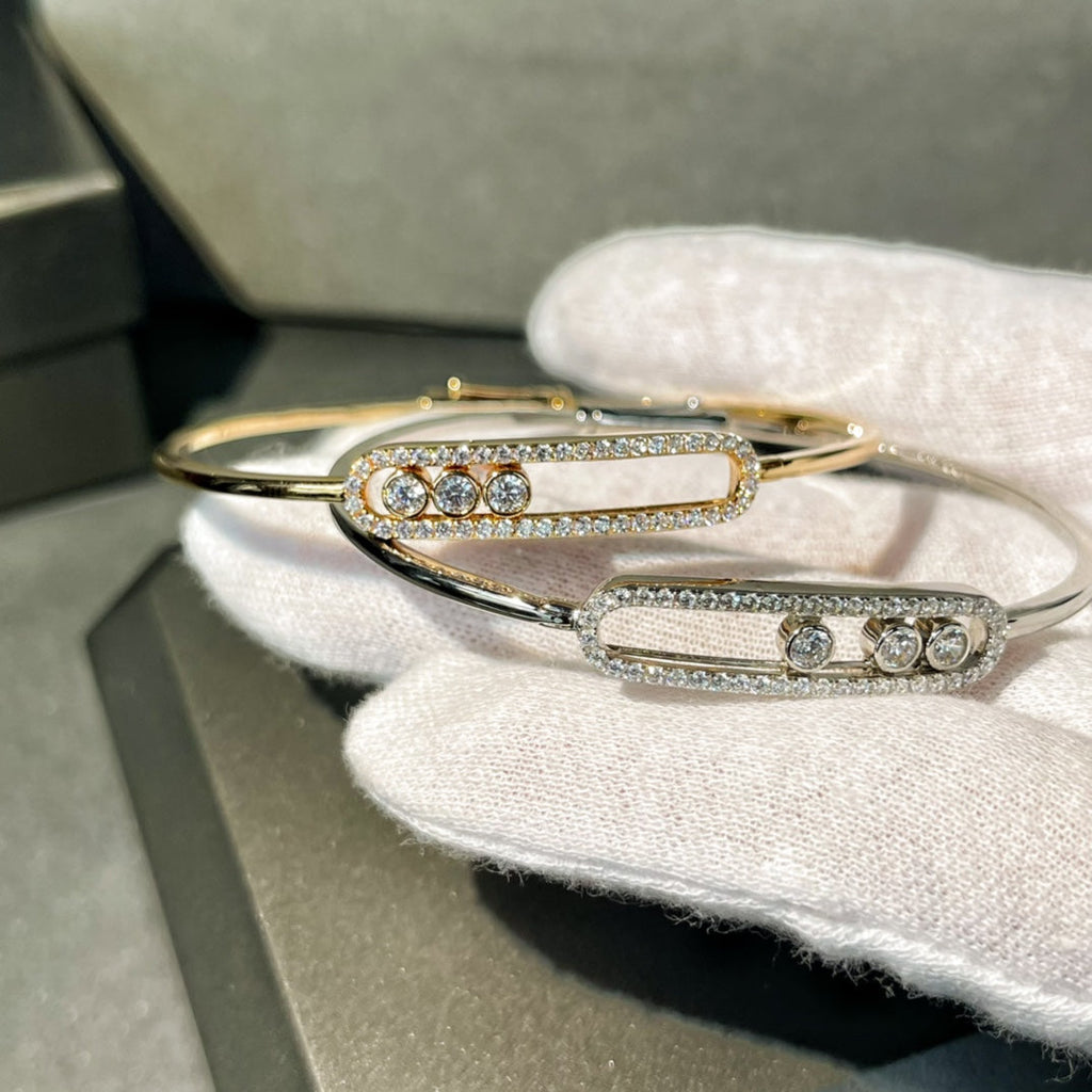 MESSIKA MOVE UNO PAVED FLEX BANGLE DIAMOND BRACELET