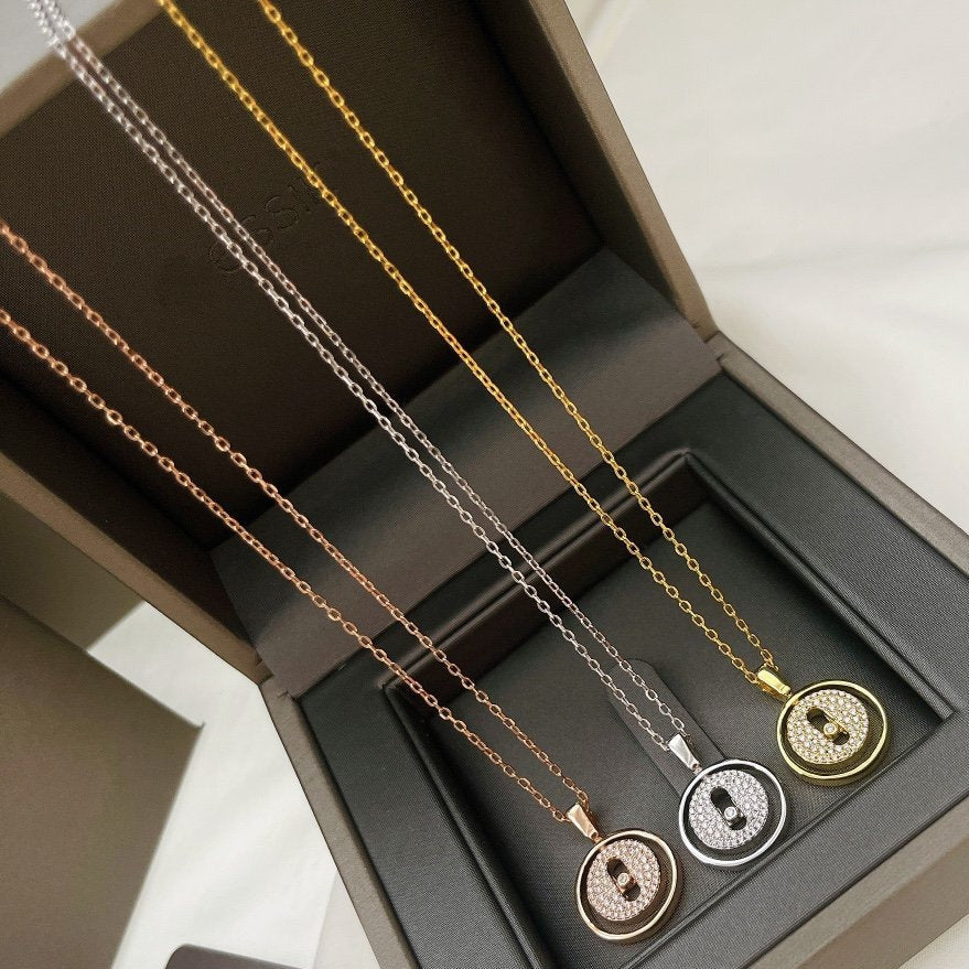 MESSIKA LUCKY MOVER PM PAVED NECKLACE
