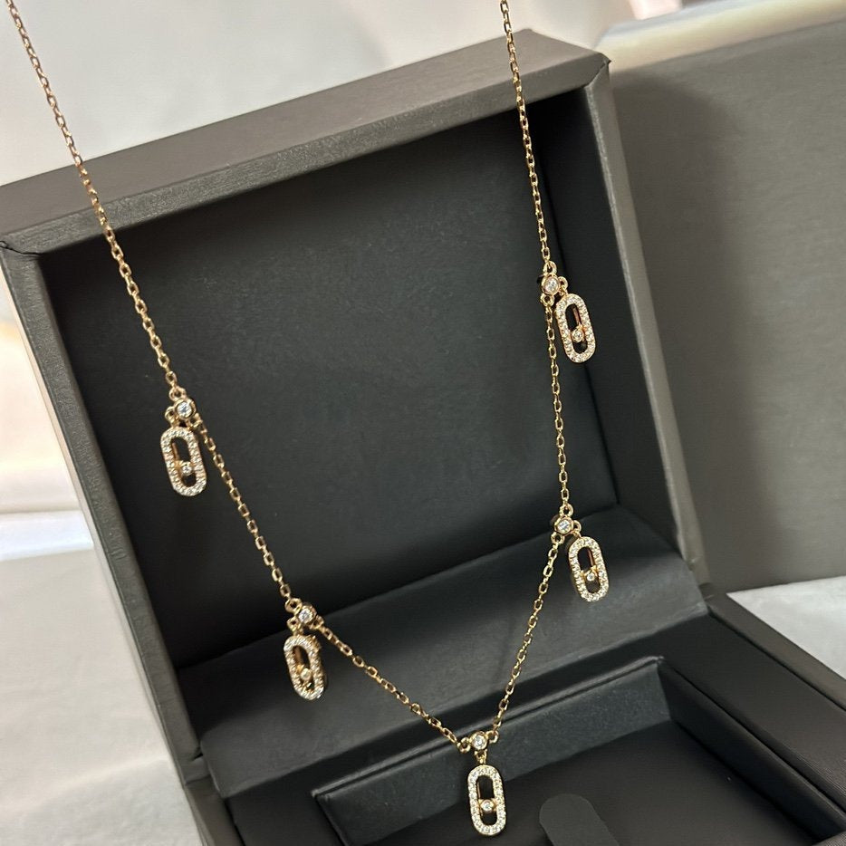 MESSIKA CHOKER MOVE UNO PAMPILLE PAVED GOLD DIAMOND NECKLACE