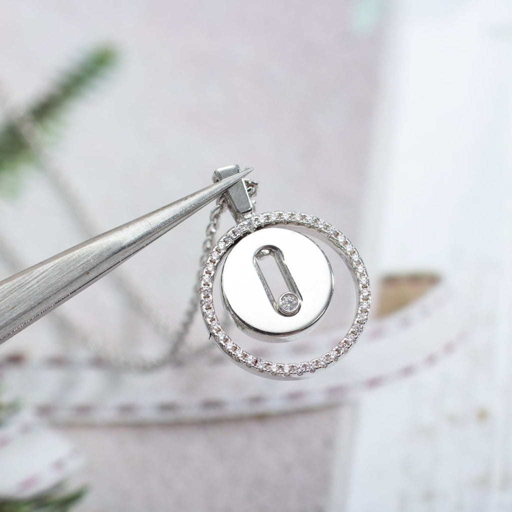 MESSIKA LUCKY MOVE PM NECKLACE SILVER DIAMOND